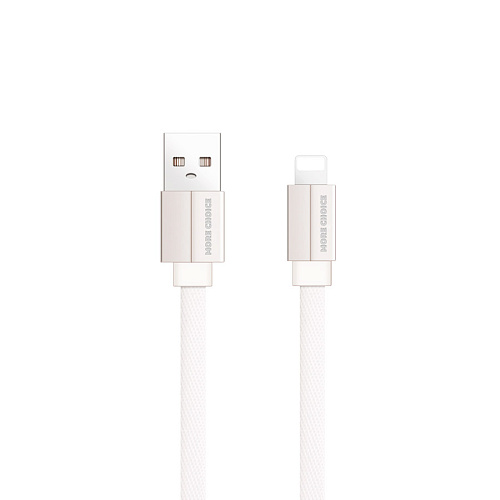 Дата-кабель USB 2.1A для Lightning 8-pin плоский More choice K20i нейлон 1м