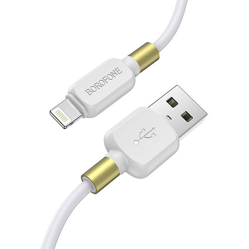 Дата-кабель USB 2.4A для Lightning 8-pin Borofone BX59 ПВХ 1м