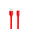 Дата-кабель USB 2.1A для Lightning 8-pin плоский More choice K20i нейлон 1м