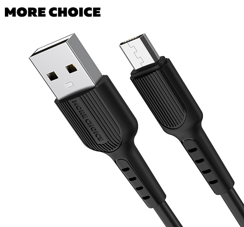 Дата-кабель USB 2.0A для micro USB More choice K26m TPE 1м