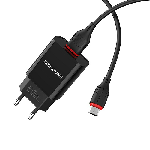 СЗУ 1USB 2.1A для micro USB Borofone BA20A 1м