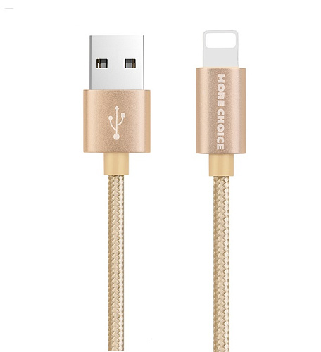 Дата-кабель USB 2.0A для Lightning 8-pin More choice K11i нейлон 1м