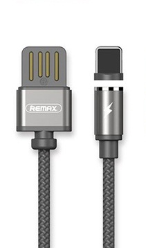 Дата-кабель USB 1.0A для Lightning 8-pin MAGNETIC Remax Gravity RC-095i 1м  