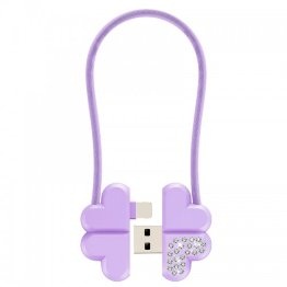 Дата-кабель USB 2.1A для micro USB брелок-подвеска JOYROOM Lucky Clover S-L125 0.2м