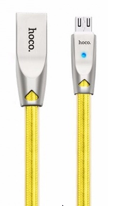 Дата-кабель USB 2.4A для micro USB Hoco U9 нейлон 1.2м