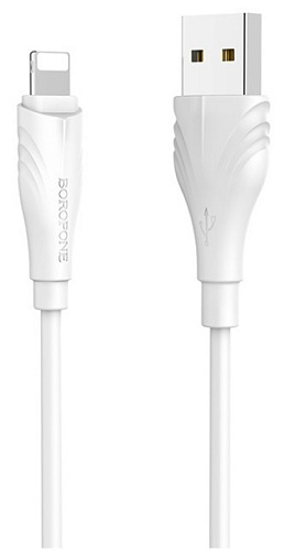 Дата-кабель USB 1.6A для Lightning 8-pin Borofone BX18 ПВХ 3м