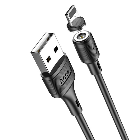 Дата-кабель USB 2.4A для Lightning 8-pin MAGNETIC Hoco X52 ПВХ 1м