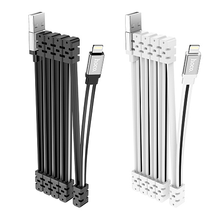 Дата-кабель USB 2.4A для Lightning 8-pin Hoco U103 TPE 1м