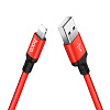 Дата-кабель USB 2.0A для Lightning 8-pin Hoco X14 нейлон 2м
