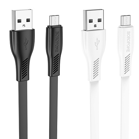 Дата-кабель USB 2.4A для micro USB Borofone BX85 ПВХ 1м