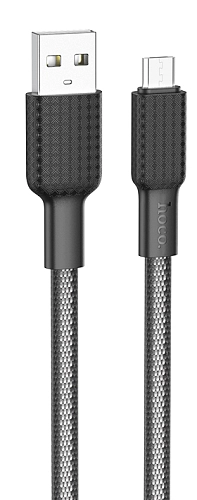 Дата-кабель USB 2.4A для micro USB Hoco X69 нейлон 1м