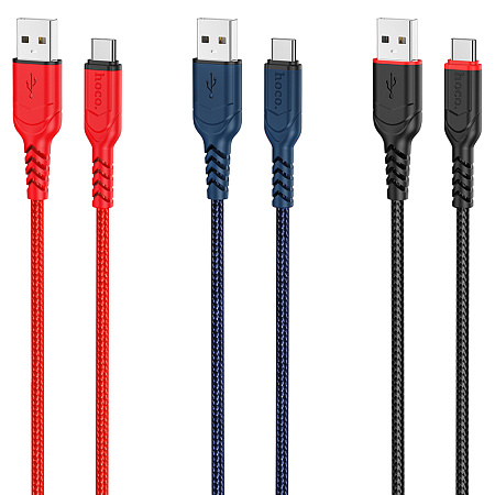 Дата-кабель USB 3.0A для Type-C Hoco X59 нейлон 1м