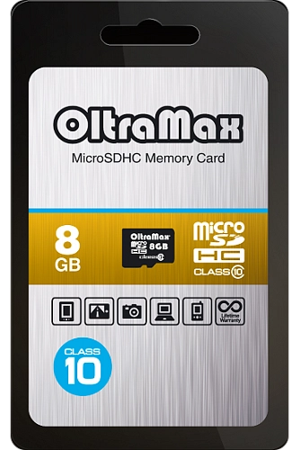 Карта памяти   8GB Micro-SD OltraMax Сlass 10