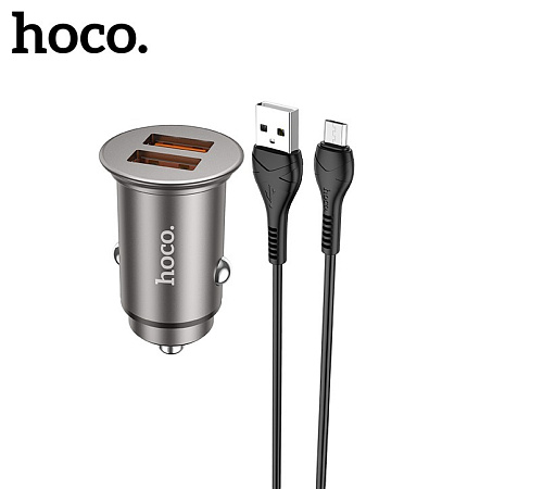 АЗУ 2USB 3.0A QC3.0 36W для micro USB Hoco NZ1