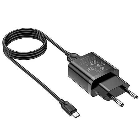 СЗУ 1USB 2.1A для micro USB Borofone BA52A 1м