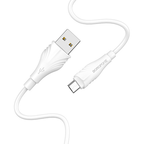 Дата-кабель USB 1.6A для micro USB Borofone BX18 ПВХ 2м