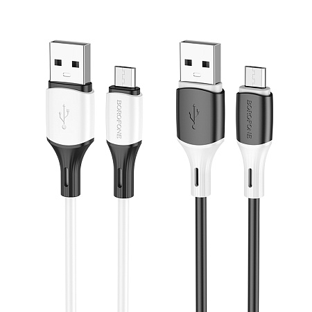 Дата-кабель USB 2.4A для micro USB Borofone BX79 силикон 1м