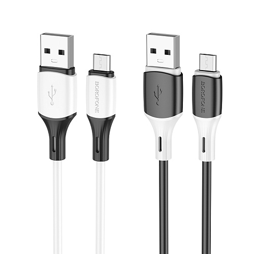 Дата-кабель USB 2.4A для micro USB Borofone BX79 силикон 1м