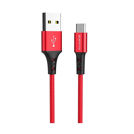 Дата-кабель USB 2.0A для micro USB Borofone BX20 нейлон 1м