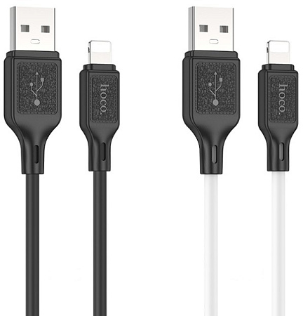 Дата-кабель USB 2.4A для Lightning 8-pin Hoco X90 силикон 1м