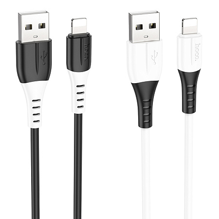 Дата-кабель USB 2.4A для Lightning 8-pin Hoco X82 силикон 1м