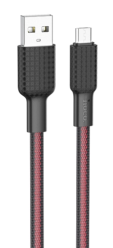 Дата-кабель USB 2.4A для micro USB Hoco X69 нейлон 1м