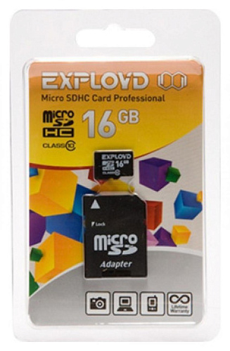 Карта памяти  16GB Micro-SD Exployd Class 10