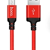 Дата-кабель USB 2.0A для micro USB Hoco X14 нейлон 2м