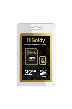 Карта памяти  32GB Micro-SD DiGoldy+SD Class 10