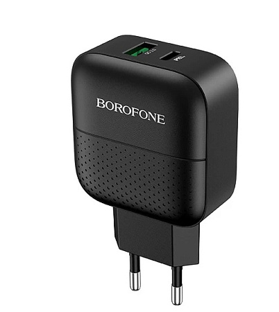 СЗУ 1USB USB-C 3.0A QC3.0 PD быстрая зарядка Borofone BA46A
