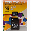 Карта памяти   4GB Micro-SD Exployd+SD Class 10