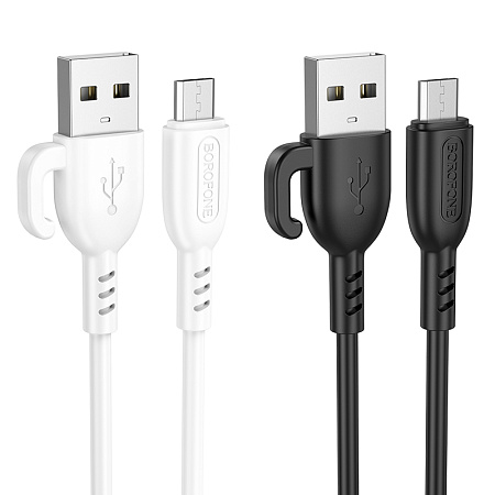 Дата-кабель USB 2.4A для micro USB Borofone BX91 ПВХ 1м